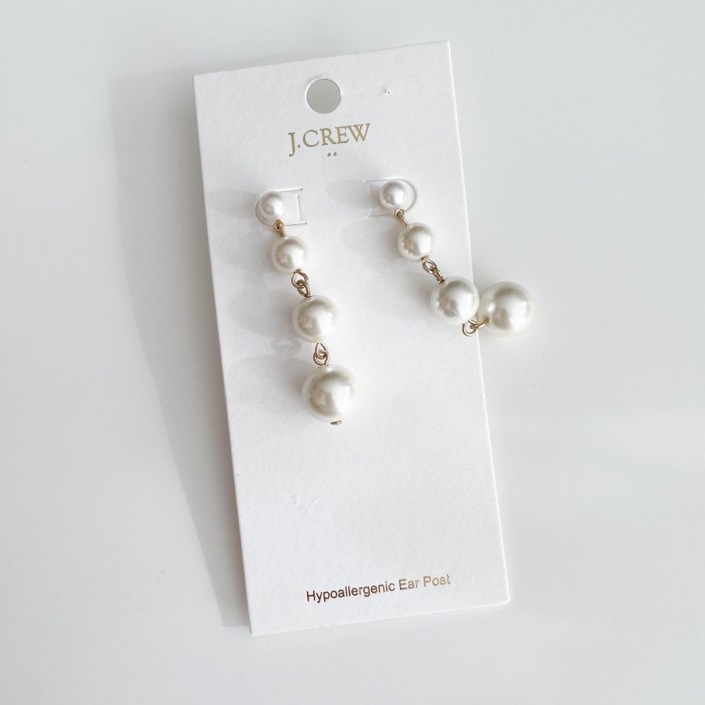 J. Crew Factory Pearl Drop Earrings - Picture 3 of 3
